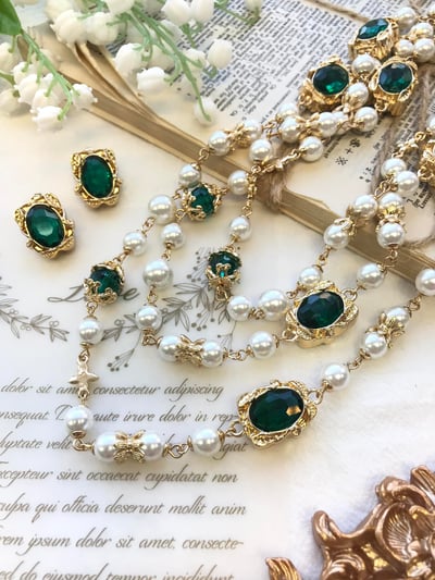 Hera女神系列首飾-復古綠2