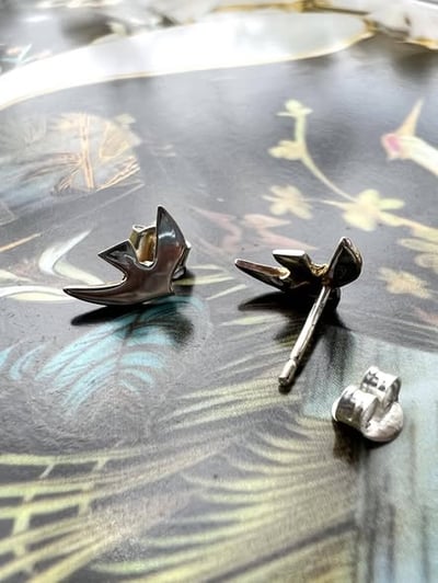 C&J銀製和平鴿造型小耳環3