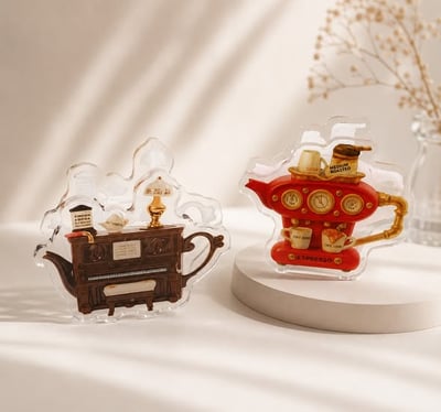 英倫茶屋系列壓克力夾 (8入組)4