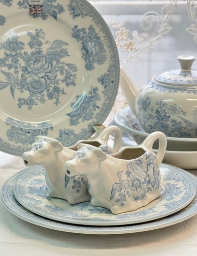 英國伯利亞洲藍玫瑰餐具系列5