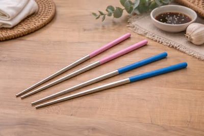 馬卡龍不銹鋼筷子(3雙一組)1