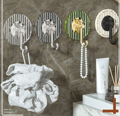 透亮免打孔強粘掛勾(4入一組)4