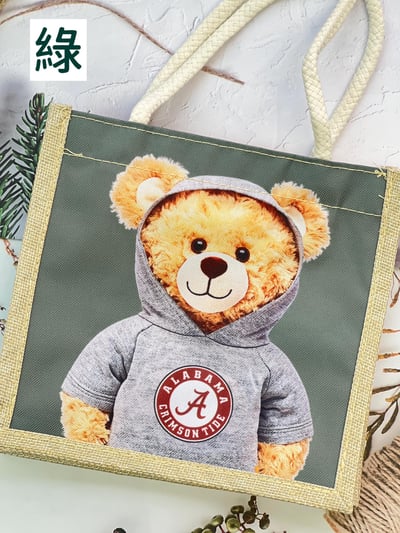 手繪小熊編織手提袋3