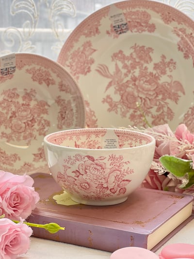 英國伯利亞洲粉玫瑰餐具系列10