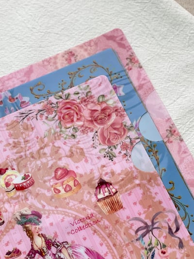 獨家維多利亞L型資料夾(3入一組9