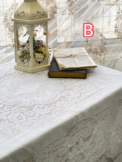 歐式簡約蕾絲方形桌布3