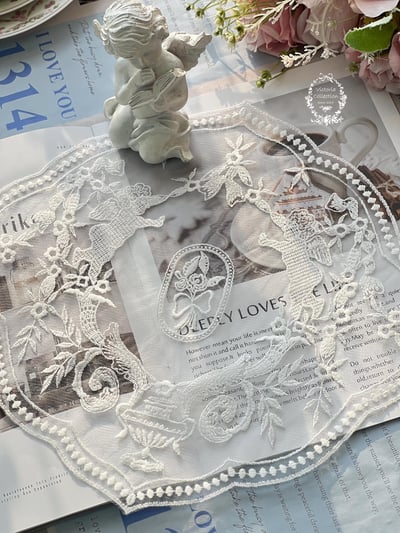 法式小天使蕾絲墊1