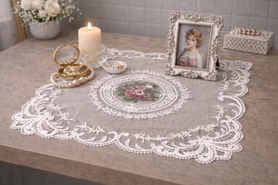 法式方形蕾絲墊3