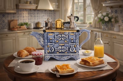 英國造型壺-法式香頌暖爐(中)French Stove1