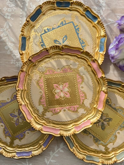 義大利佛羅倫斯手工圖騰小茶盤1