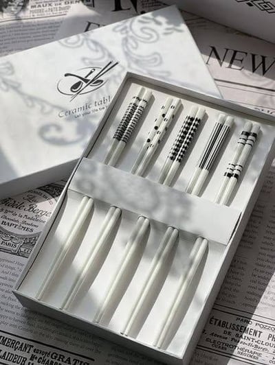 北歐風幾何圖案陶瓷飯碗餐具4