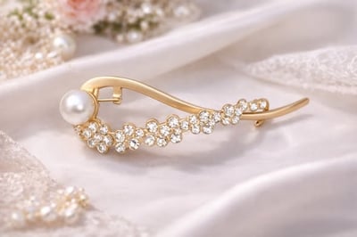 氣質珍珠蝶舞髮扎4