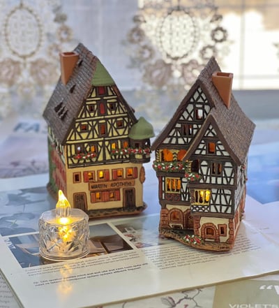 水晶菱紋LED仿真蠟燭燈5