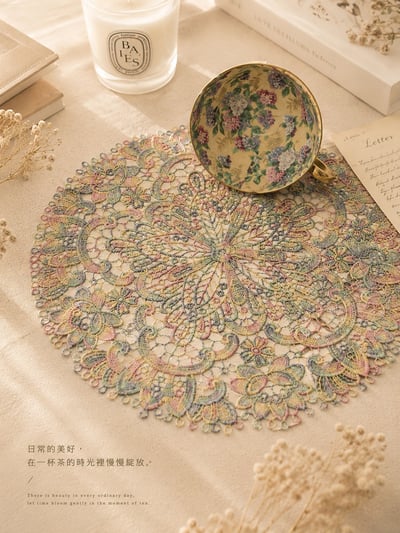 莫內花園蕾絲墊5