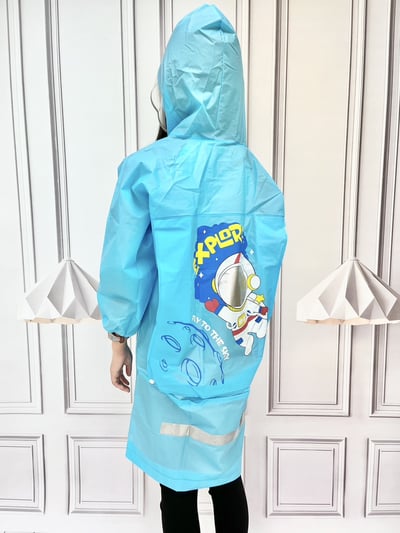 大帽沿萌趣亮彩兒童雨衣6