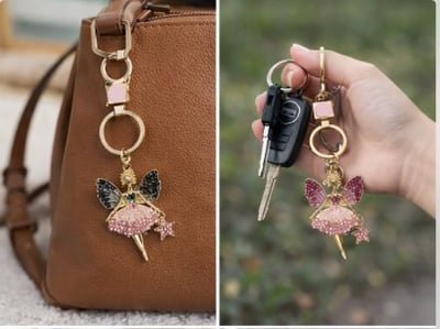 水鑽芭蕾舞天使鑰匙圈7