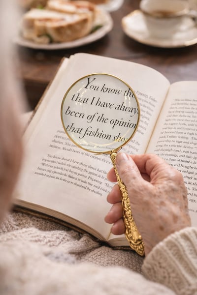 復古小花柄放大鏡6