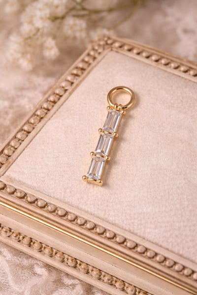 法式極簡三鑽直條可變式吊墜1