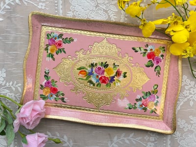 義大利佛羅倫斯手工長方小茶盤2