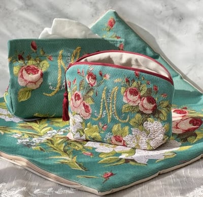 歐洲ADL刺繡大化妝包/收納包-瑪麗安東尼2