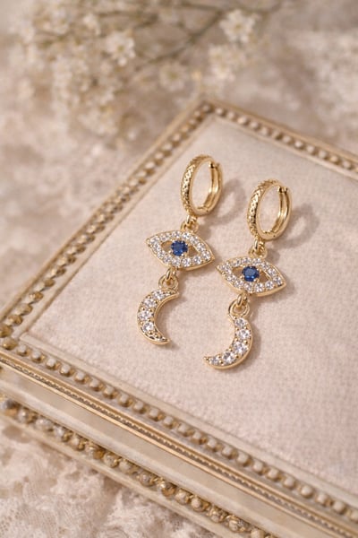 法式藍眸守護月亮可變式吊墜4