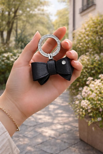 蝴蝶結水鑽鑰匙圈6