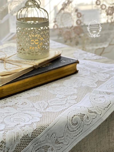 歐式簡約蕾絲方形桌布1
