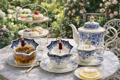 青花瓷雨傘濾茶器2