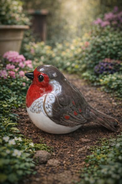 住在花園裡的小角色｜陶瓷庭園鳥飾3