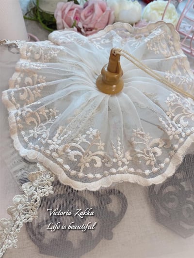 奶茶色蕾絲菜罩4