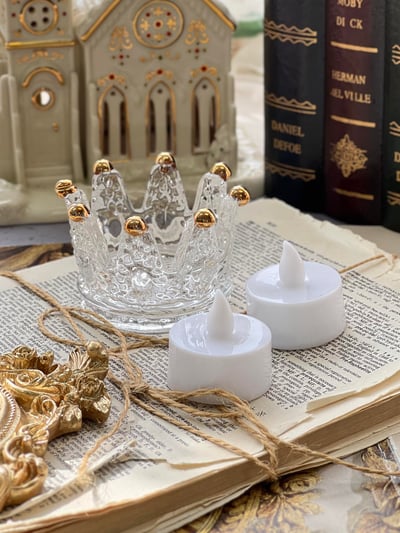 玻璃水晶皇冠燭台3