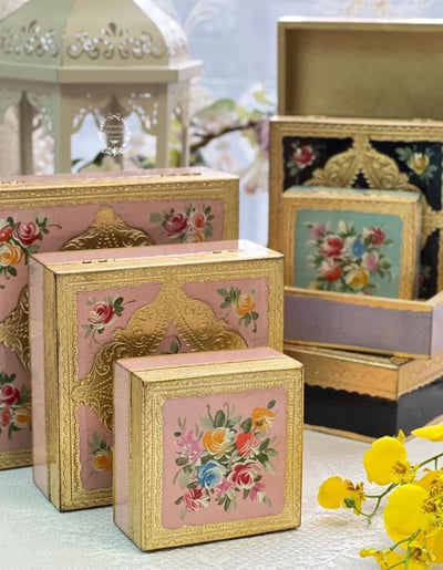 義大利佛羅倫斯手工方形儲物盒1