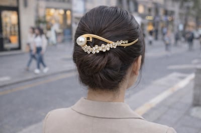 氣質珍珠蝶舞髮扎7