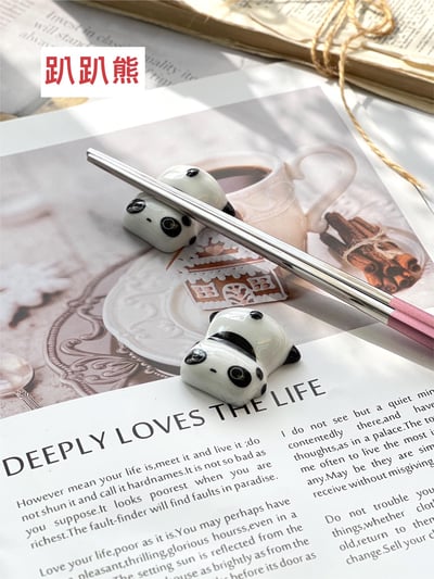 招財貓陶瓷筷架5