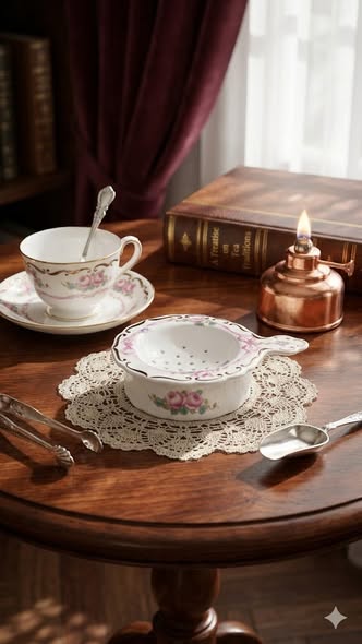 粉色緞帶濾茶器兩件組1