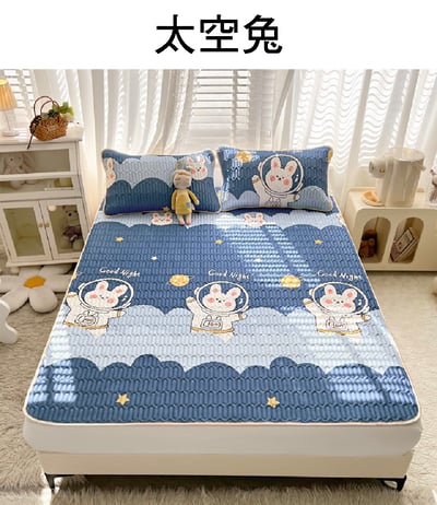 單人冰絲乳膠涼席二件套3