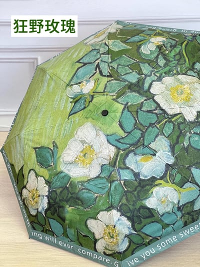 復古油畫晴雨兩用傘3