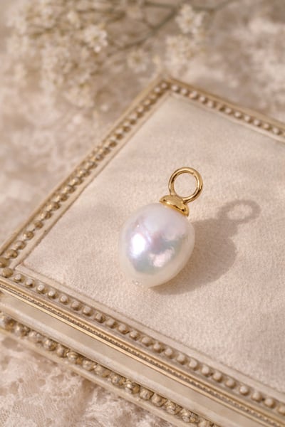 法式天然養珠可變式吊墜1