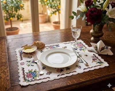 維多利亞蝶語花卉餐墊3