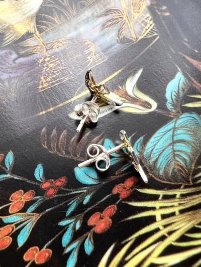 C&J銀製和平鴿造型小耳環4