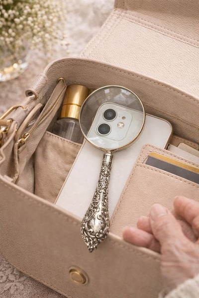 復古小花柄放大鏡7