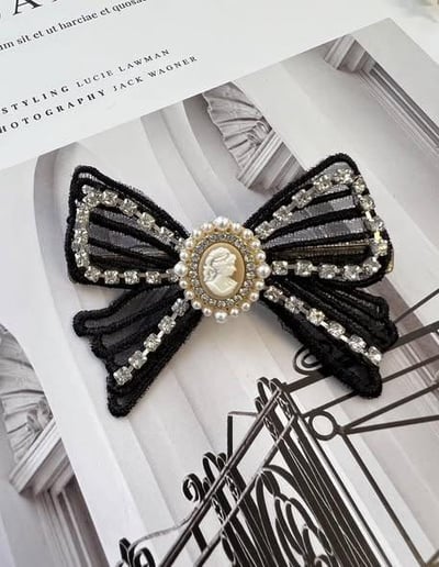 古典仕女蝴蝶結髮夾3