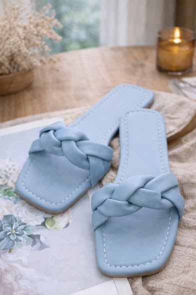 時尚皮革扭結涼鞋/拖鞋3