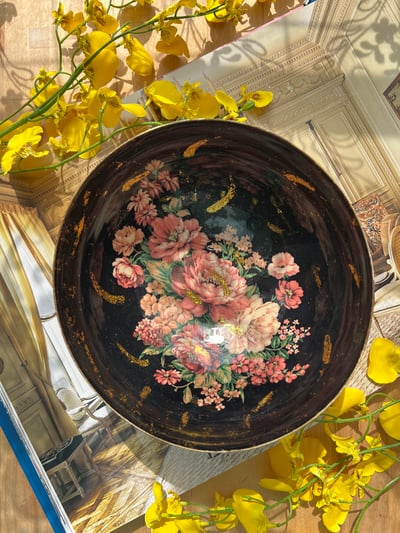 凡爾賽金箔花園碗3