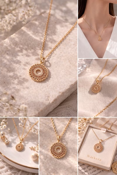 法式鏤空花輪可變式吊墜3