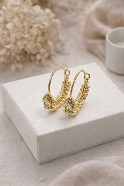 法式水滴金穗耳環2