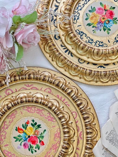 義大利佛羅倫斯手繪花束雙層蛋糕架2