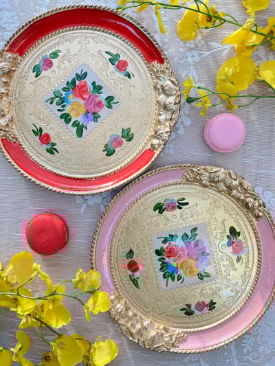 義大利佛羅倫斯手工水果圓形小茶盤2