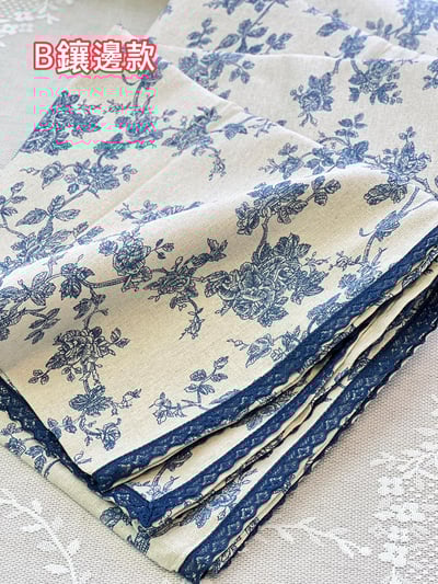 法式藍鈴花防油桌布4