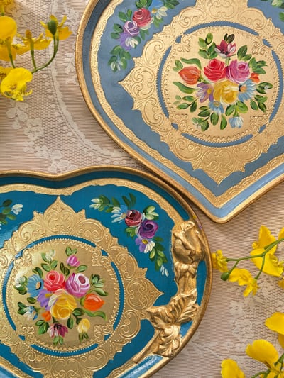 義大利佛羅倫斯手繪心型小茶盤5